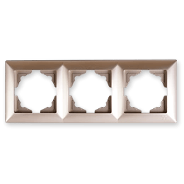 Visage Ambiance Metalik Bej 3 Lü Çerçeve - Priz ve Anahtar İçin Uyumlu Çerçeve