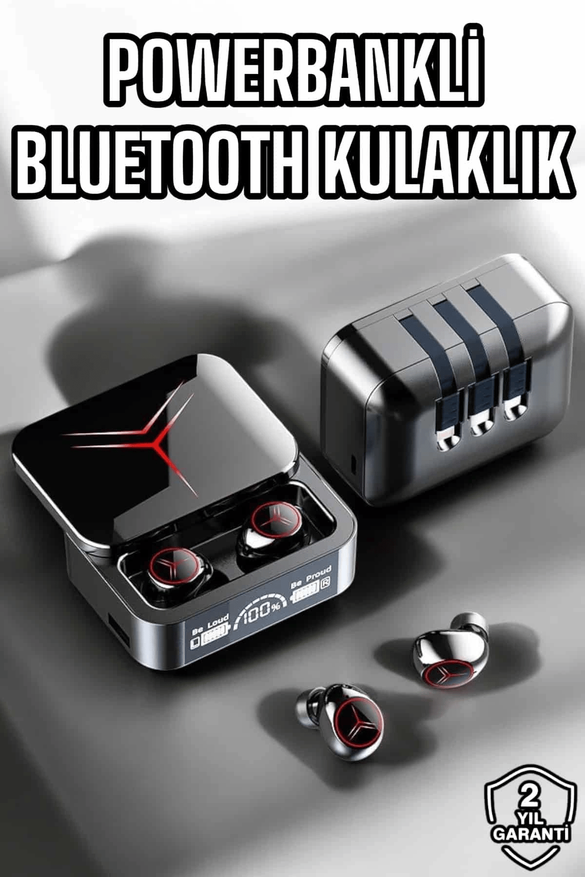 Yeni Nesil Powerbankli Bluetooth Bağlantılı Kablosuz Kulaklık