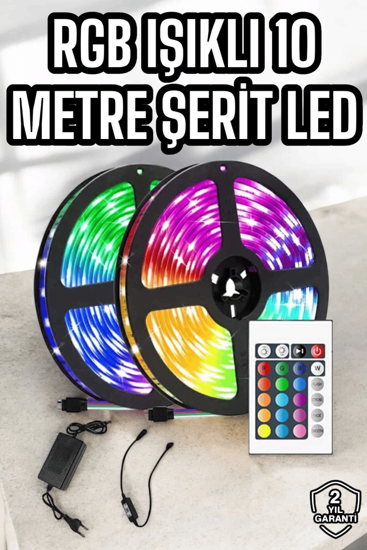 Yeni Nesil RGB Işıklı 10Metre Şerit LED Kumandalı Kullanım