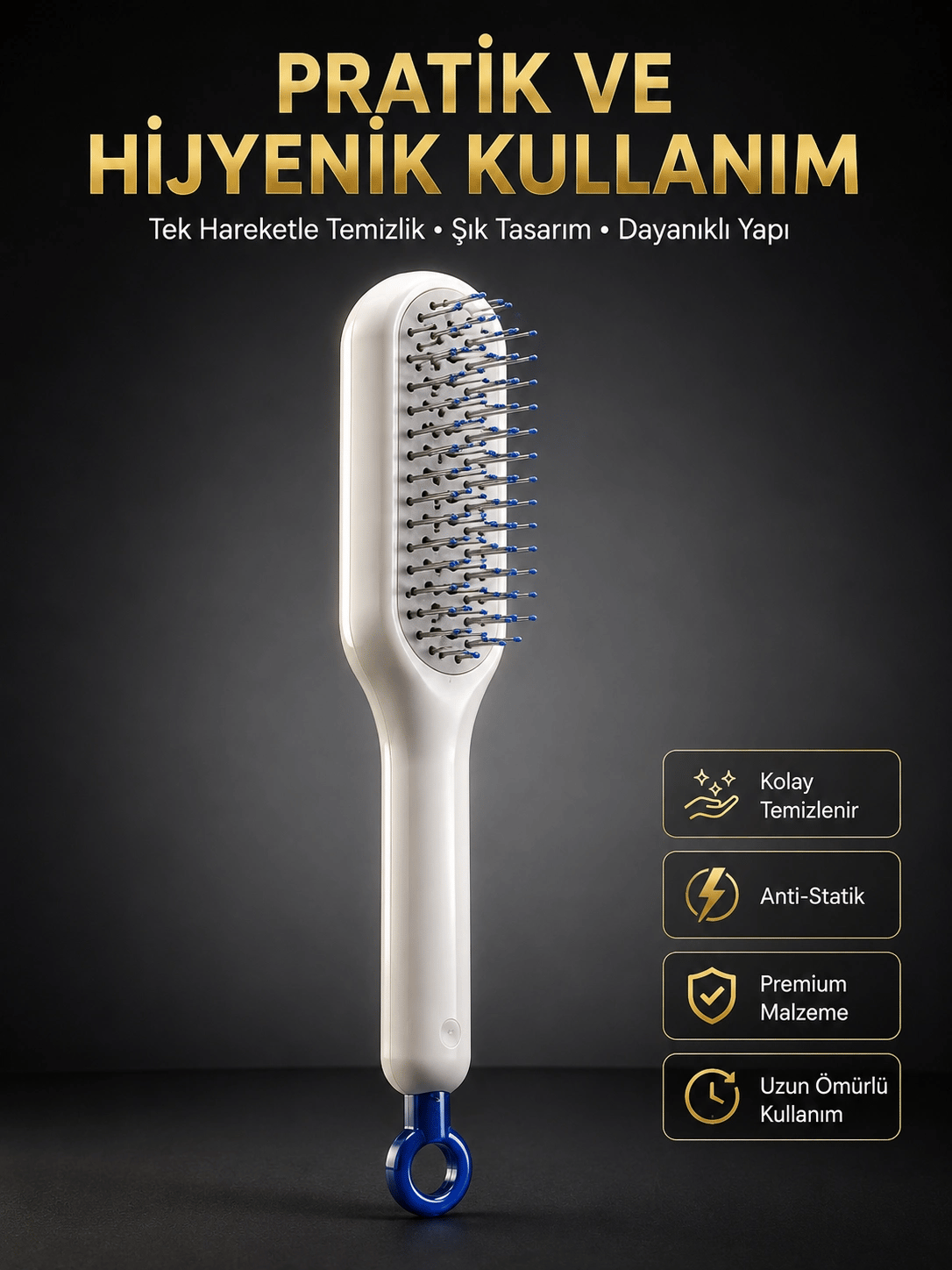 Yeni Nesil Saç Fırçası Saç Derisini Ölü Derilerinden Arındırır Kolay Temizlenen