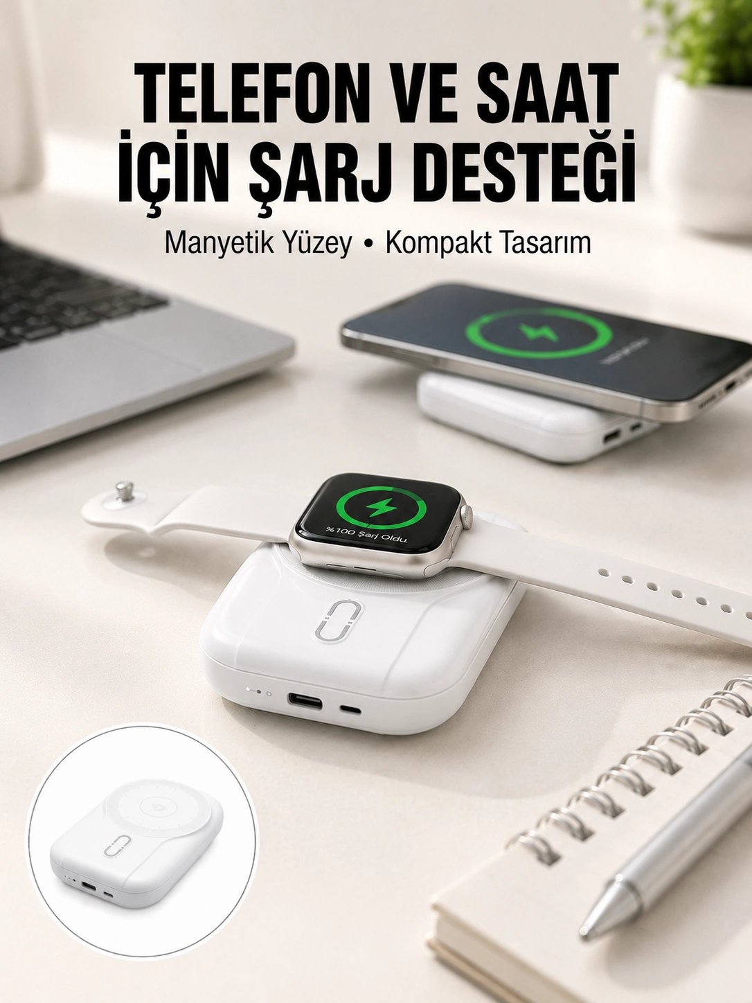 Yüksek Kapasiteli 22.5W Hızlı Şarj Taşınabilir Powerbank Yeni Nesil