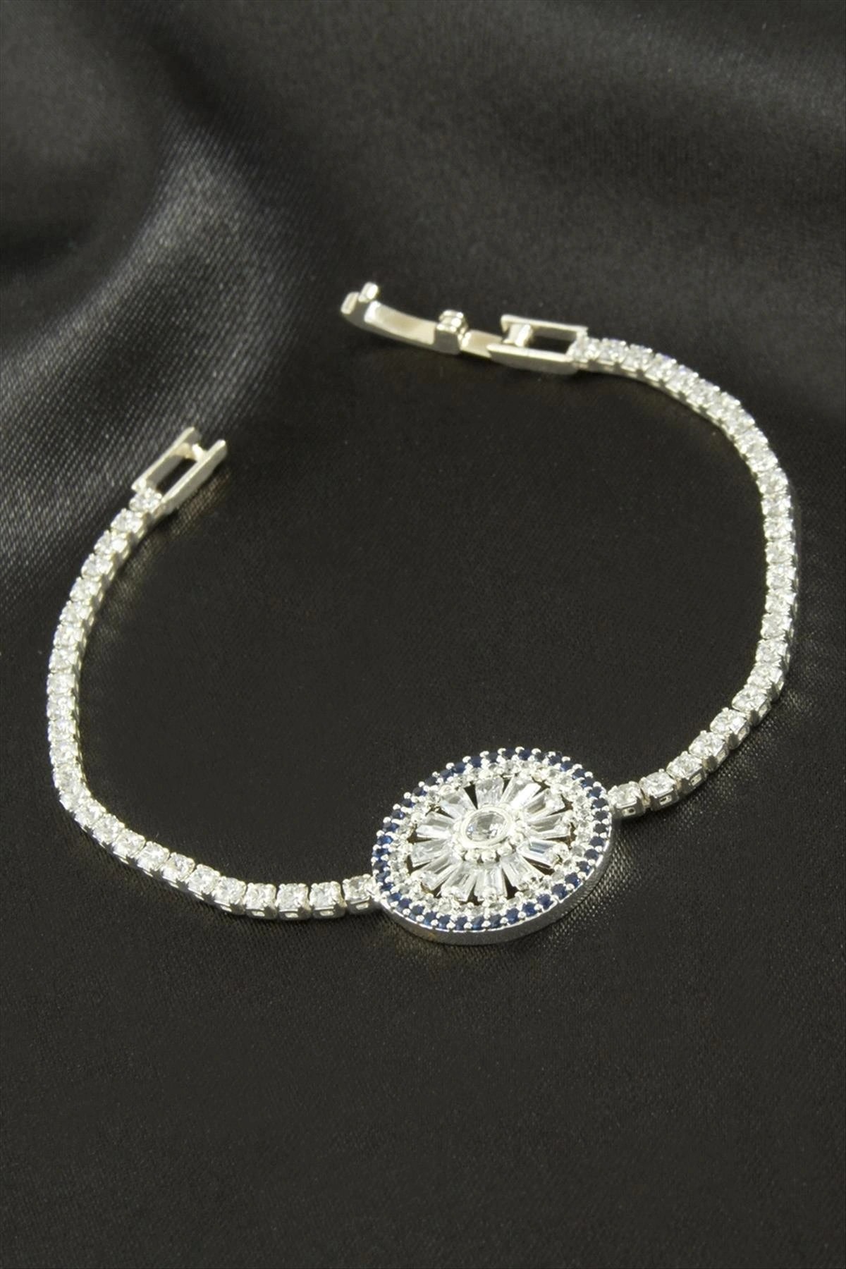 Yuvarlak Zirkon Taşlı Çocuk Bileklik 16 cm