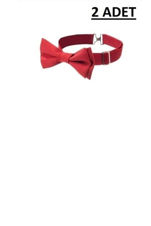 23 Nisan Unisex 2 Adet 2li Çocuk Saten Parlak Okul Gösteri Papyon 0-24