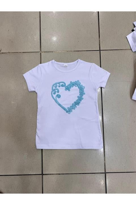 Kız Çocuk Gösteri Kıyafeti Tshirt Motifli