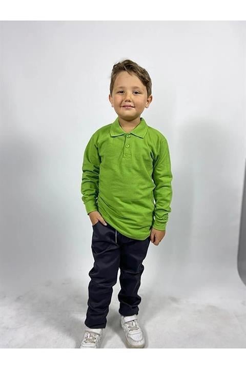 UZUN KOLLU POLO YAKA ÇOCUK TSHİRT