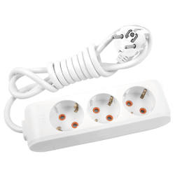 Viko Multi-Let Üçlü Grup Priz Topraklı 3 Metre Beyaz (Çocuk Korumalı) 90113303