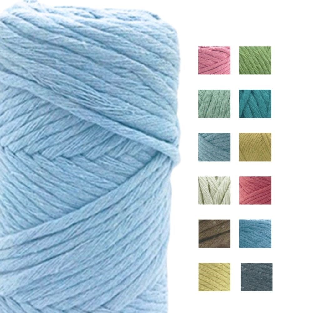 3 mm Pamuk Makrome İpi Bebe Mavi 250 Gr 70 Metre - Chibago