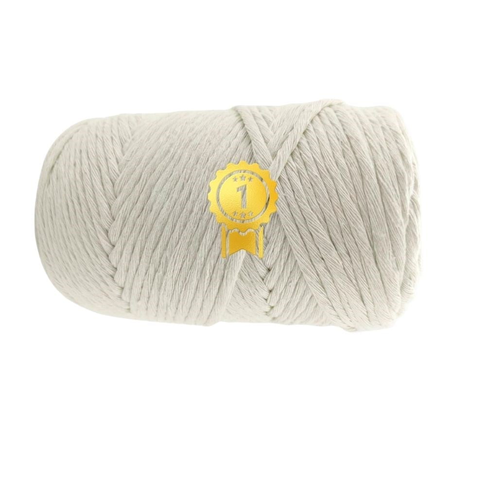 3 mm Pamuk Makrome İpi Ekru 250 Gr 70 Metre - Chibago