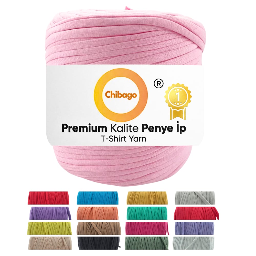 Açık Pembe 101  Penye İp - Yüksek Kaliteli Esnek Geri Dönüşüm Örgü İpi