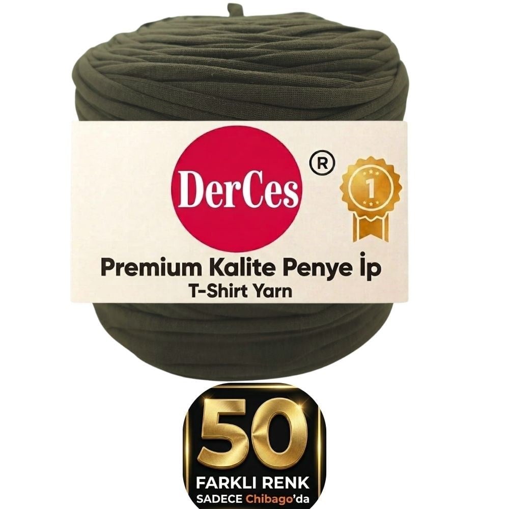 Haki Penye İp - Premium Örgü Puset ve Çanta İpi