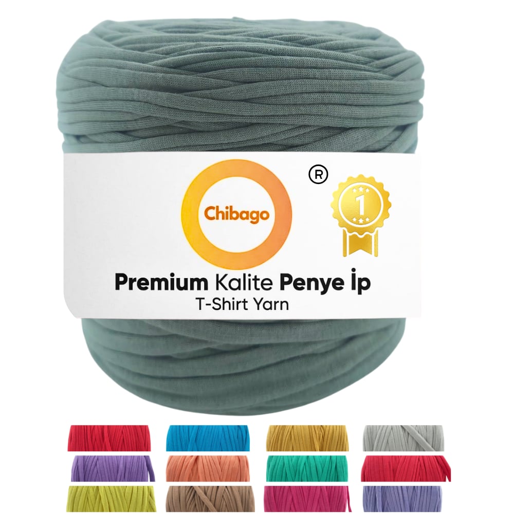 Küf Yeşili Penye ip 001  Premium - Yumuşak ve Esnek Büyük Boy 650 Gr 130 Mt Örgü ipi