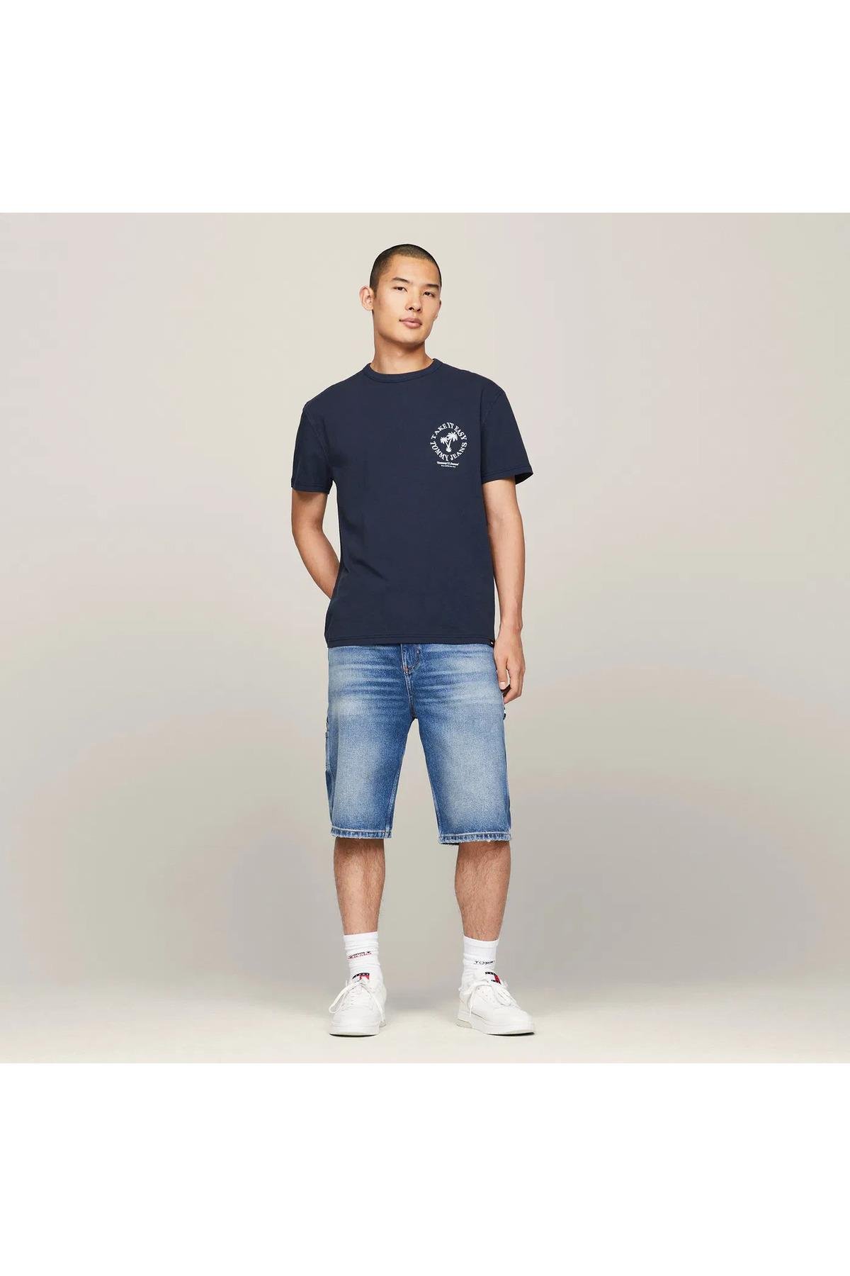 Erkek tshirt mavi indigo DM0DM18980
