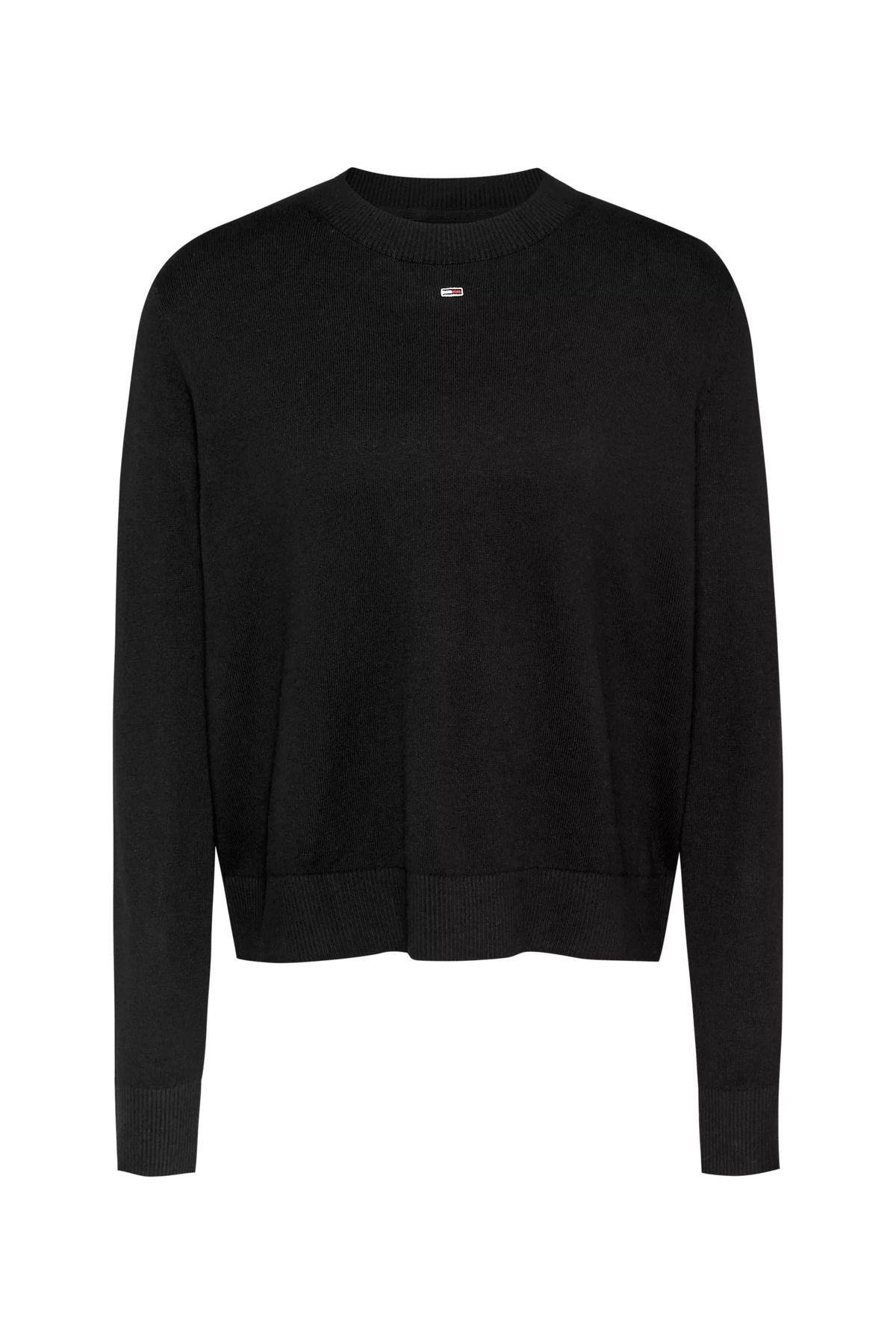 Kadın TJW ESSENTIAL CREW NECK Kazak - Siyah