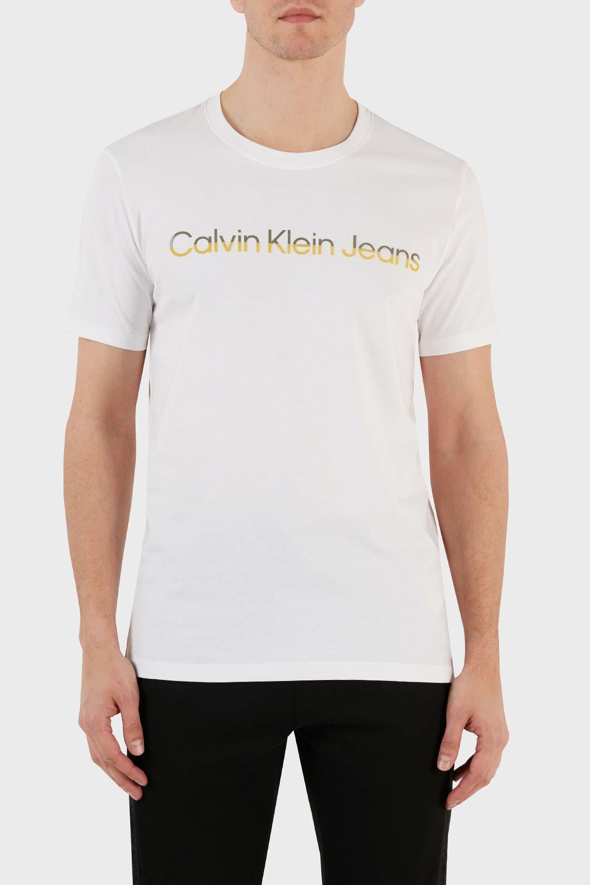 Pamuklu Regular Fit Bisiklet Yaka T Shirt J30J324682YAF Erkek T SHİRT J30J324682 YAF