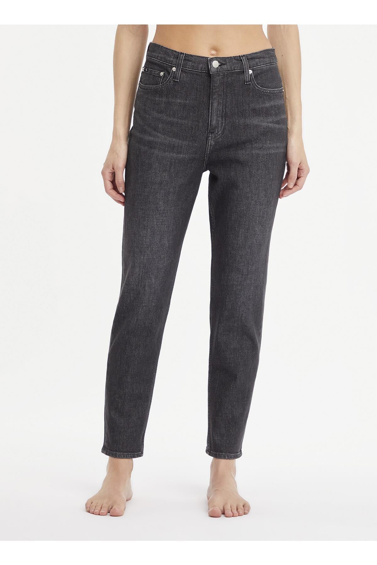 Yüksek Bel Mom Fit Siyah Kadın Pantolon J20j2202011by