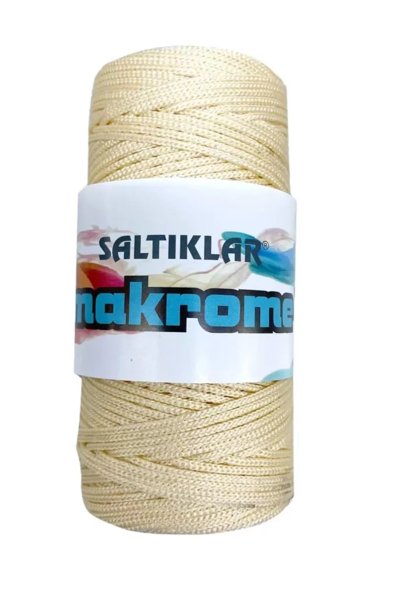 1 Adet Polyester Makrome İpi 270 Krem 100 gr - mudanis