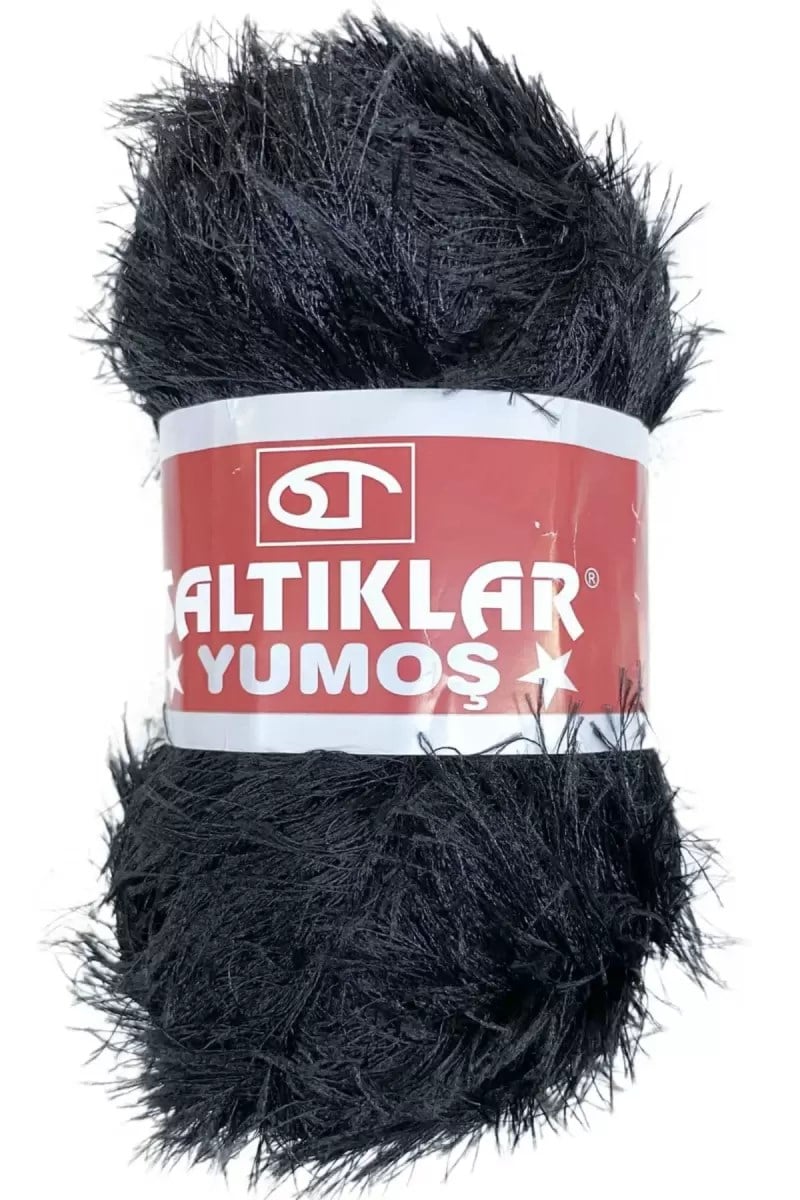 1 Adet Yumoş Sakallı El Örgü Ipi Yünü SİYAH - mudanis