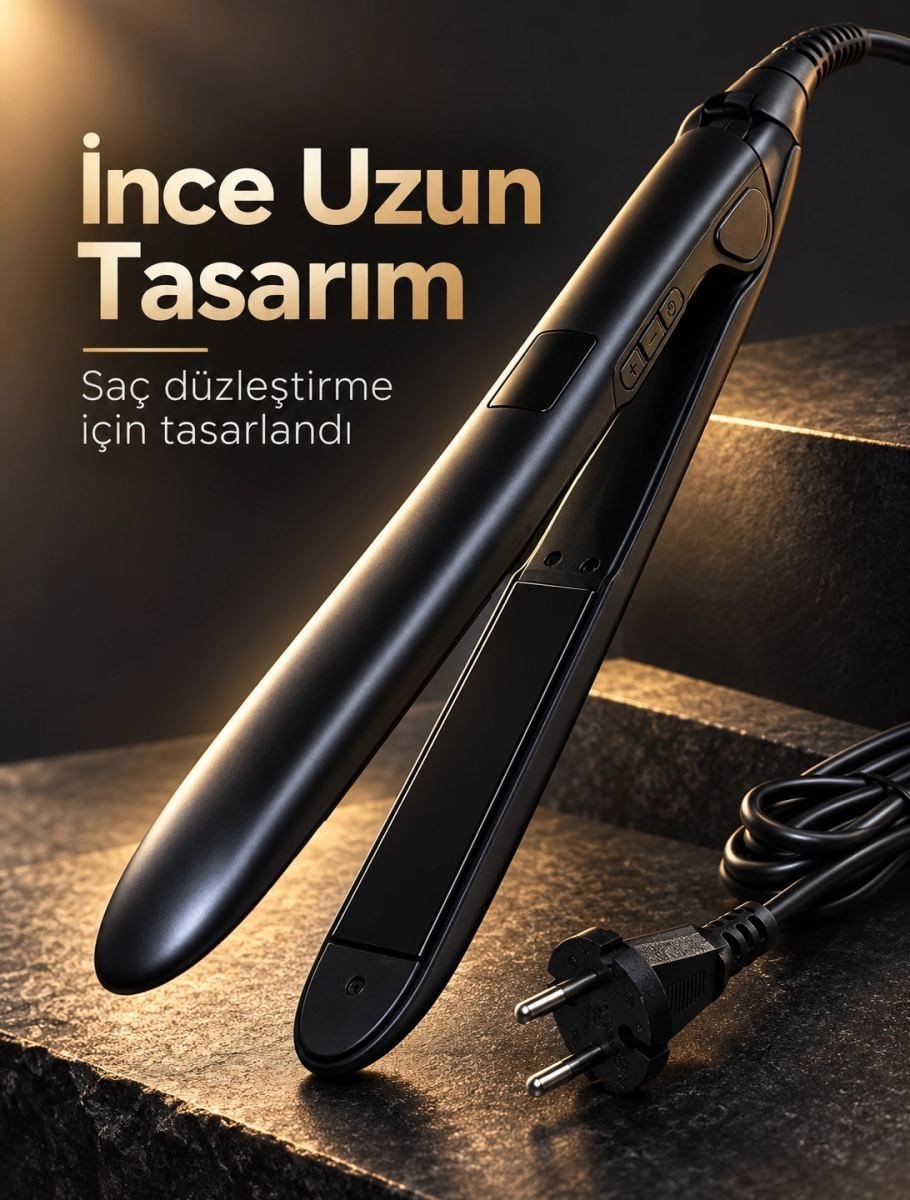 %100 Katı Seramik Plakalı Lcd Ekranlı Saç Düzleştirici