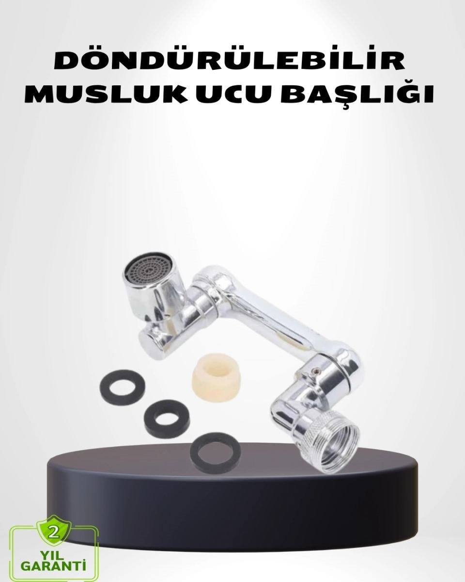 1080° Dönebilen Musluk Ucu – Su Tasarruflu, Esnek Ve 360° Çift Eksenli Başlık