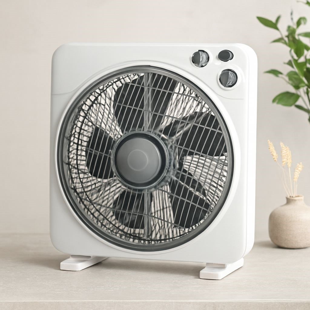 12 inç Kutu Vantilatör 40W 3 Kademe Zaman Ayarlı