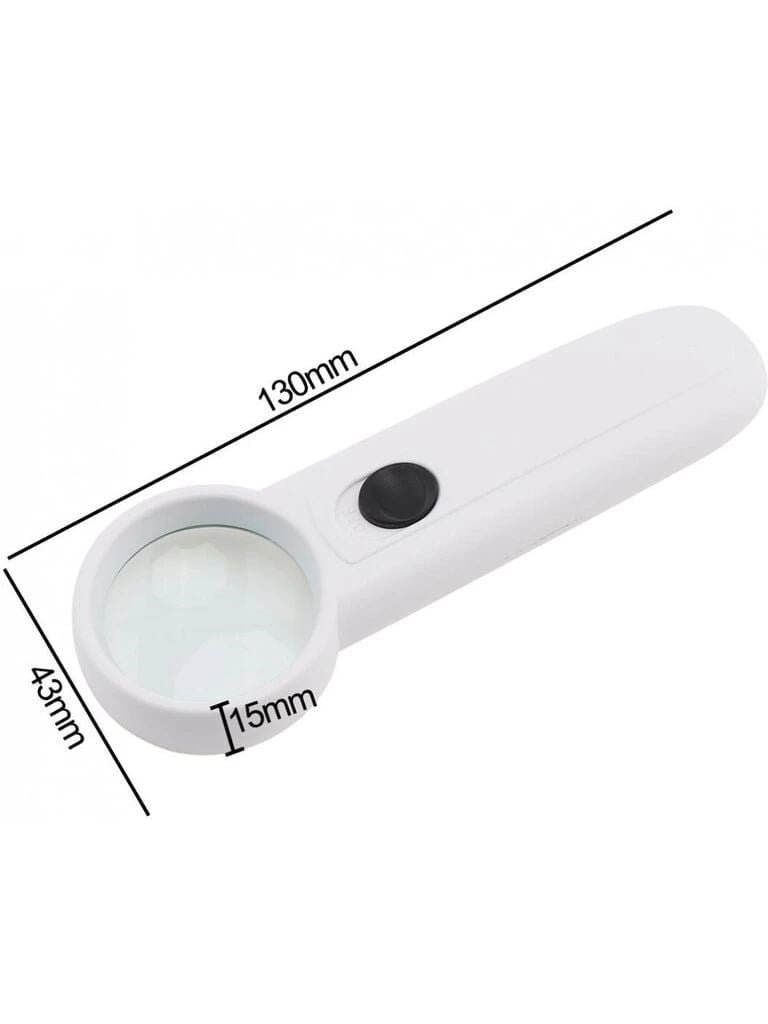 15x Çok Fonksiyonlu 2 Led Işıklı Taşınabilir El Büyüteç