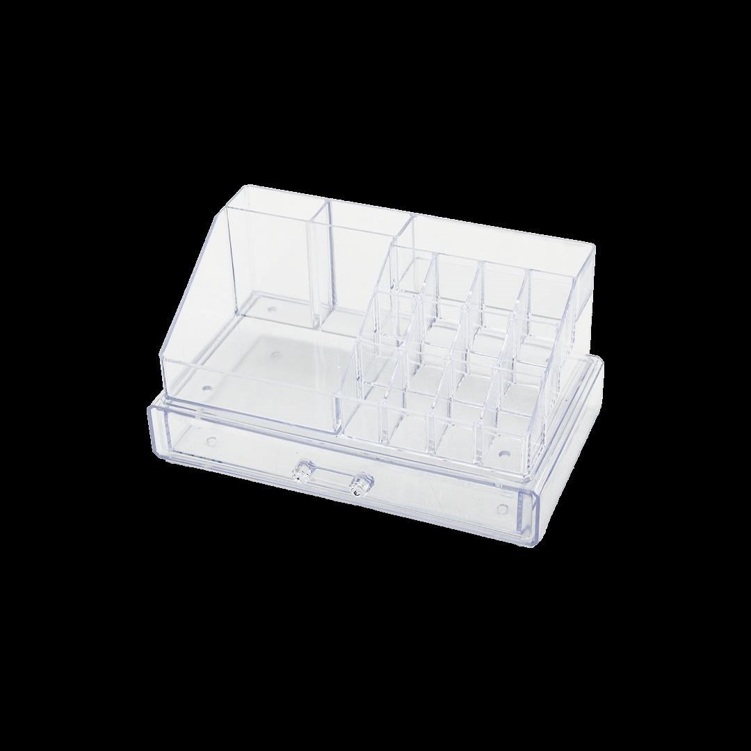 16 Bölmeli Makyaj ve Takı Organizeri - Kristal Plastik