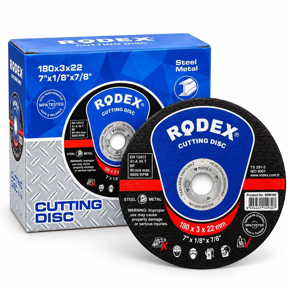 180x3x22 mm Metal Kesici Disk