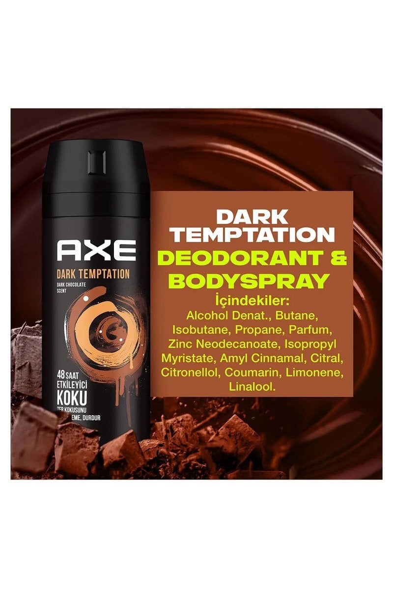 2 Adet Axe Dark Temptatıon Bay Parfüm Kofre 150 ml