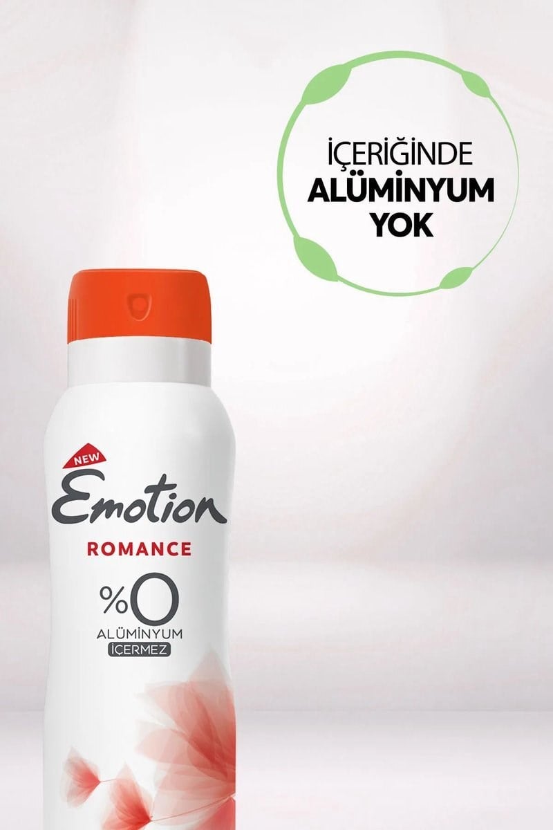 2 Adet Emotion Romance Kadın Vegan Deodorant 150 Ml Hızlı Kurur, Leke Bırakmaz