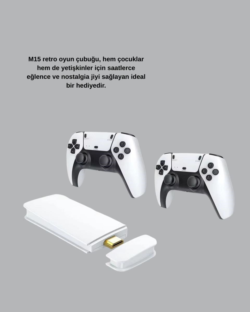 2 Kablosuz Kollu Hdmı Uyumlu M15 Oyun Konsolu