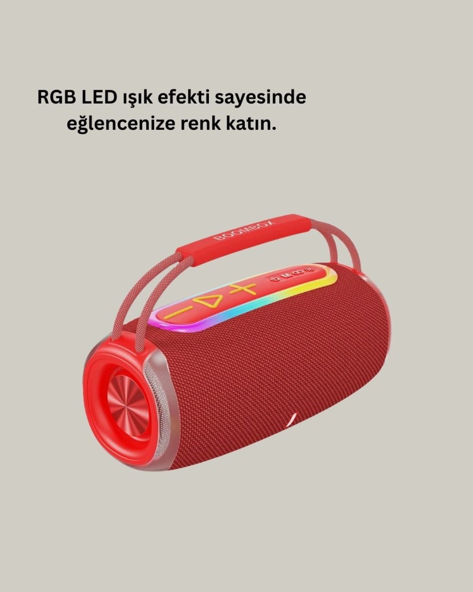 20w Kablosuz Bluetooth Hoparlör Rgb Işık Efektli Usb/sd/aux Destekli