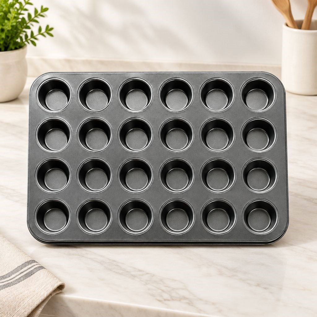 24 Bölmeli Metal Muffin Kek Kalıbı
