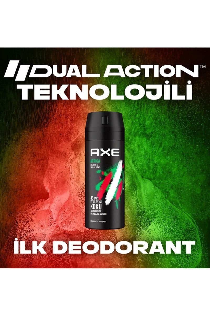 3 Adet Axe Africa Erkek Deodorant Sprey 150 ml