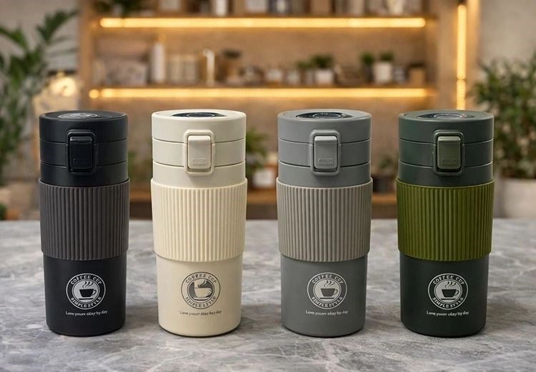 350 Ml Paslanmaz Çelik Termos Dereceli Mug - Sızdırmaz Kapaklı Çift Katmanlı Dereceli Termos  Alk4626