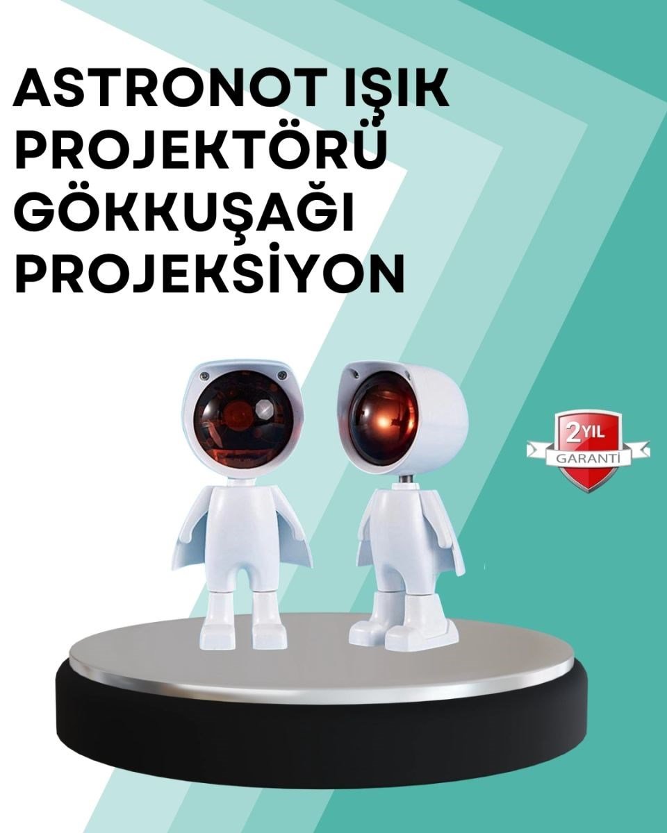 360° Ayarlanabilir Başlıklı Astronot Gece Lambası