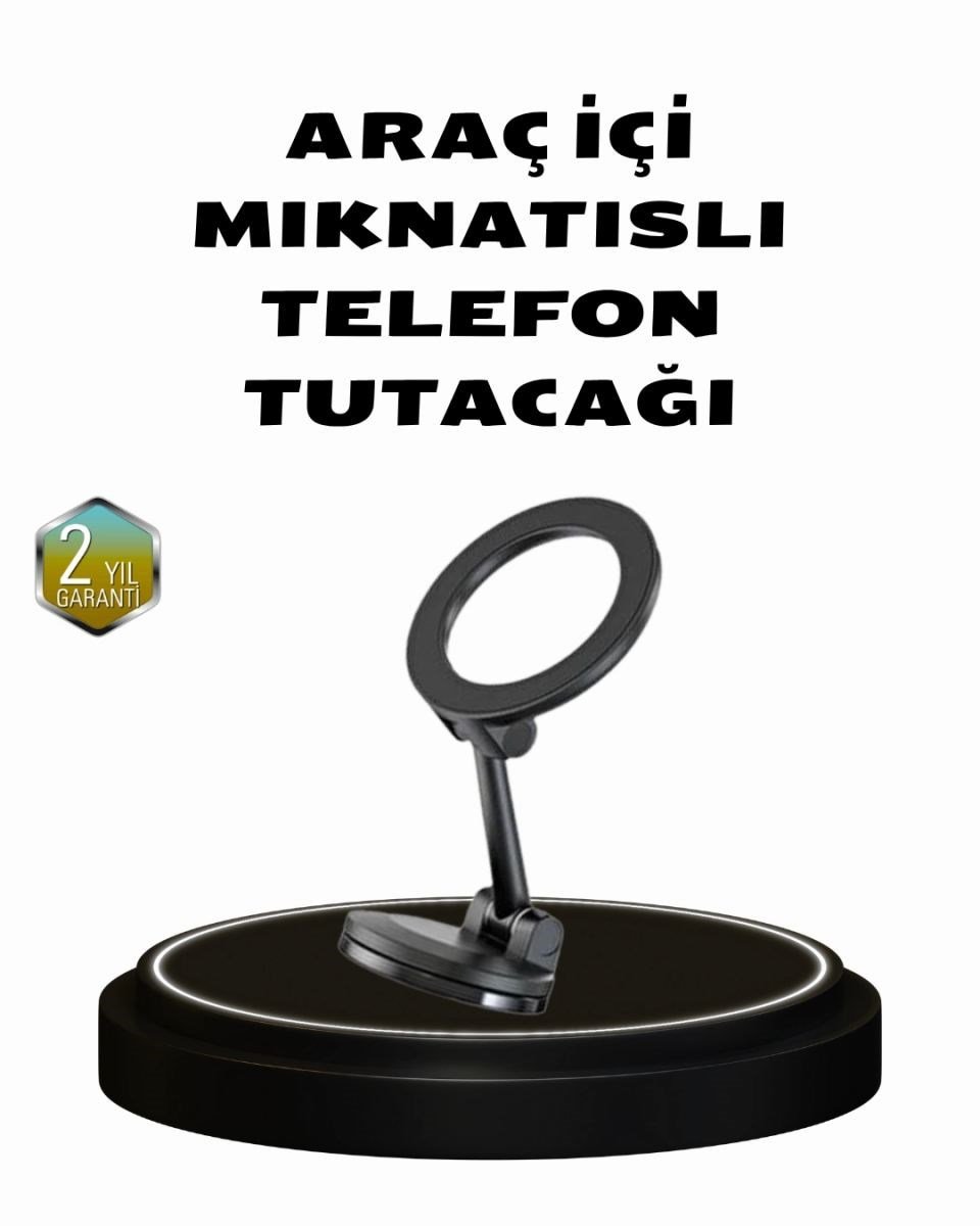 360° Dönebilen Katlanır Manyetik Araç Telefon Tutucu – Magsafe Uyumlu, Kompakt Ve Şık Tasarım