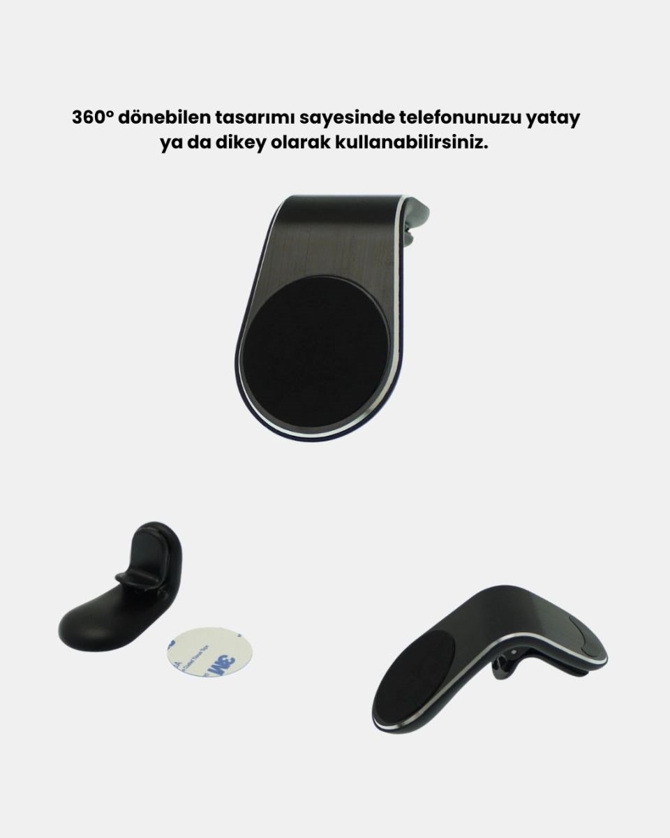 360° Dönebilen Manyetik Araç Telefon Tutucu Sarsıntısız Ve Şık Tasarımlı