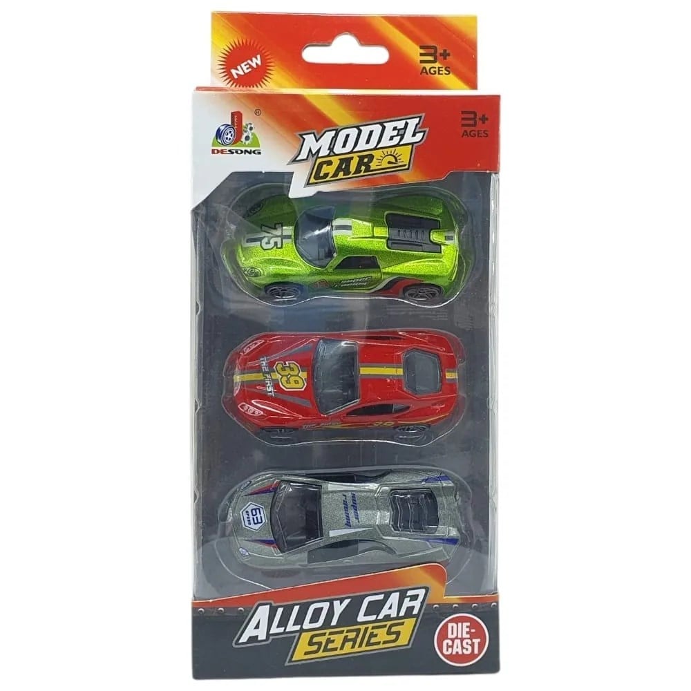 3'lü Araba Yarış Seti - Die Cast