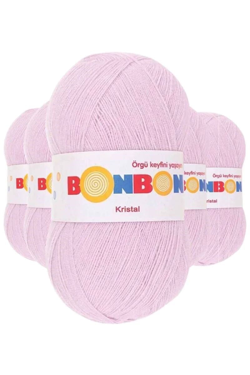 5 Adet Kristal El Örgü Lif İpi Lila 98332 - bonbon mudanis