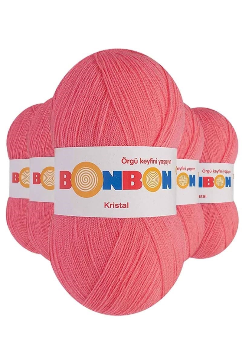 5 Adet Kristal El Örgü Lif İpi Pembe 98230 - bonbon mudanis