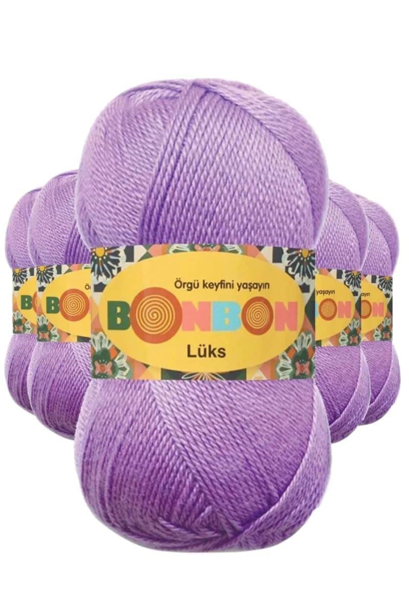 5 Adet Lüks Patik İpi Yünü Lila 98275 - bonbon mudanis