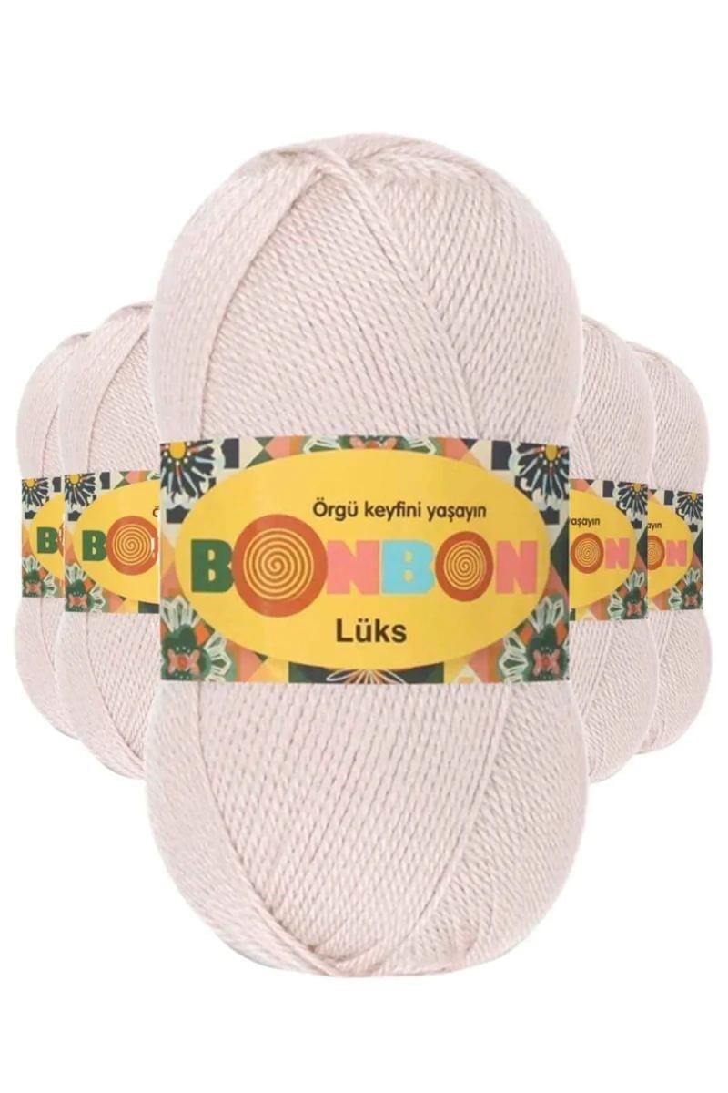 5 Adet Lüks Patik İpi Yünü Pudra 98405 - bonbon mudanis