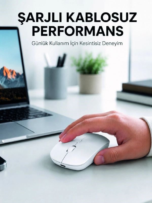 5000 Dpı Bluetooth Kablosuz Mouse Hafif Ergonomik Sessiz Wireless Fare