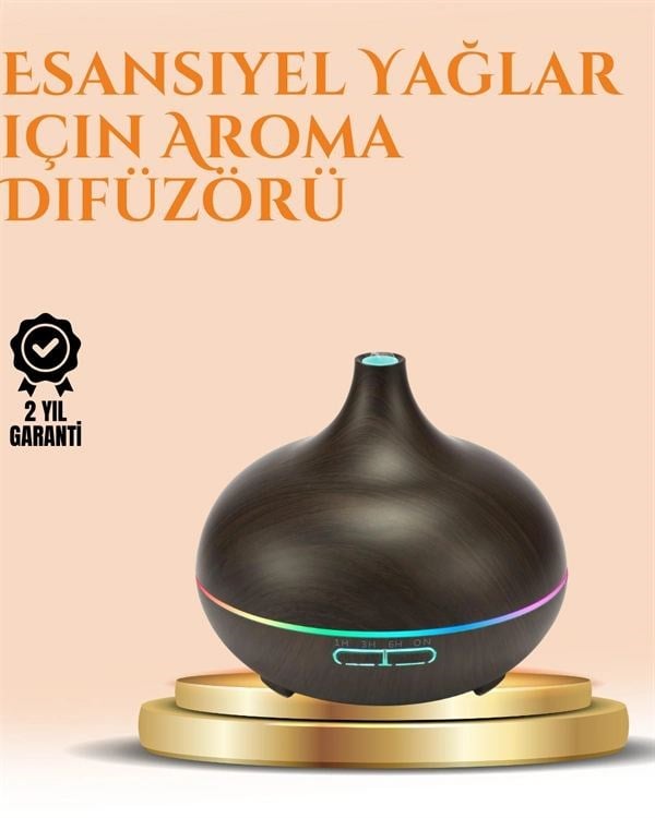 550 Ml Ultrasonik Yağ Difüzörü Ve Soğuk Buhar Nemlendirici