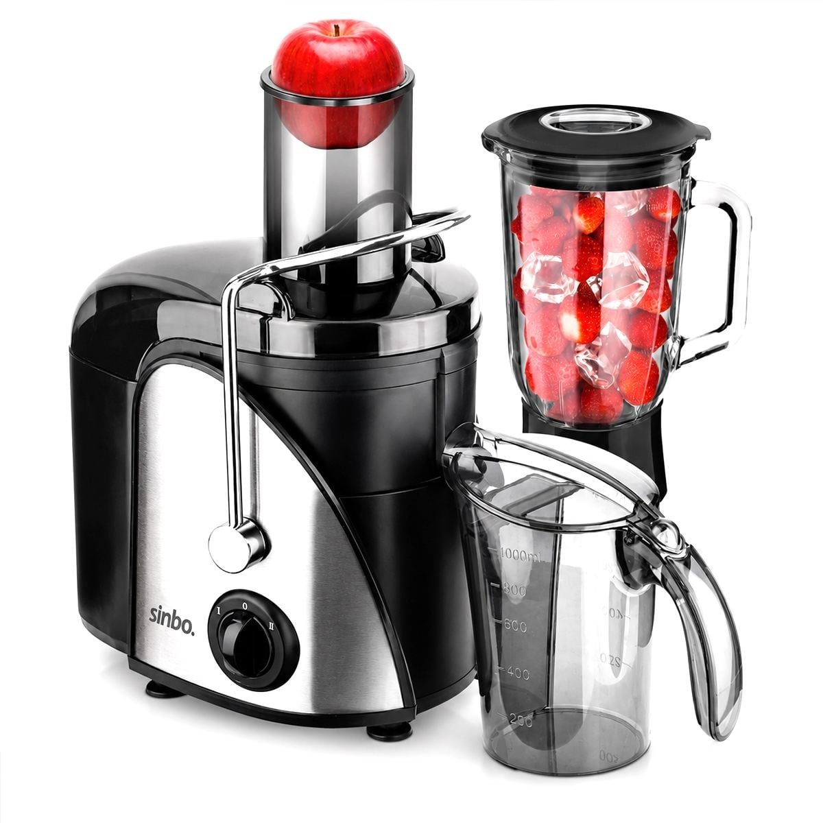 600W Katı Meyve ve Sebze Sıkacağı Blender Seti 1000 ml