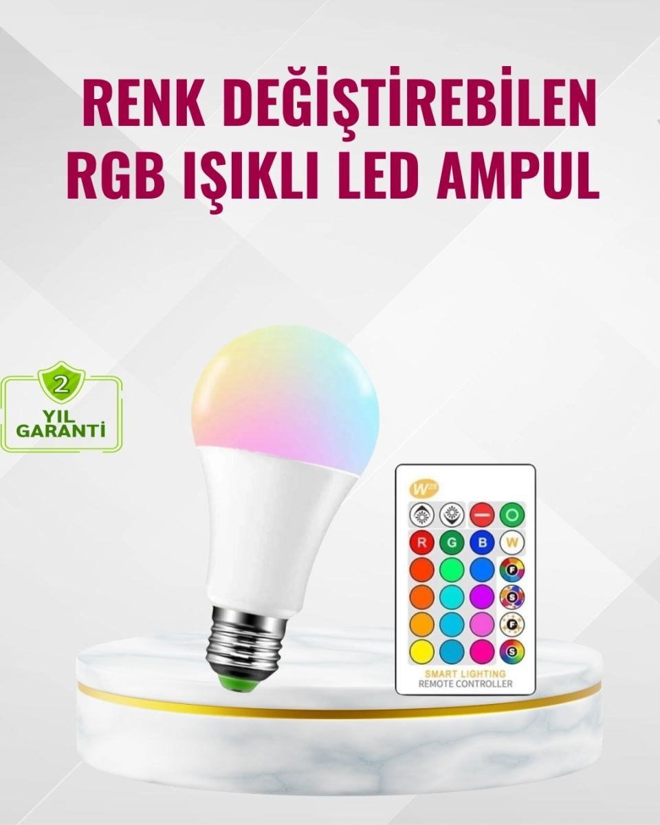 9 Watt Beyaz Işık Ve Renk Ayarlı Akıllı Led Ampul