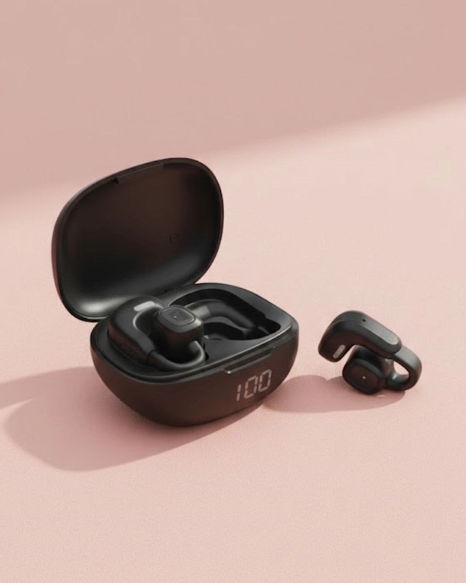 Açık Tasarım Kablosuz Bluetooth Spor Kulaklık Led Ekranlı