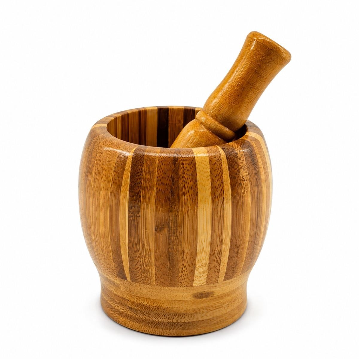 Ahşap Bambu Havan (Sarımsak Dövecek) 8 cm