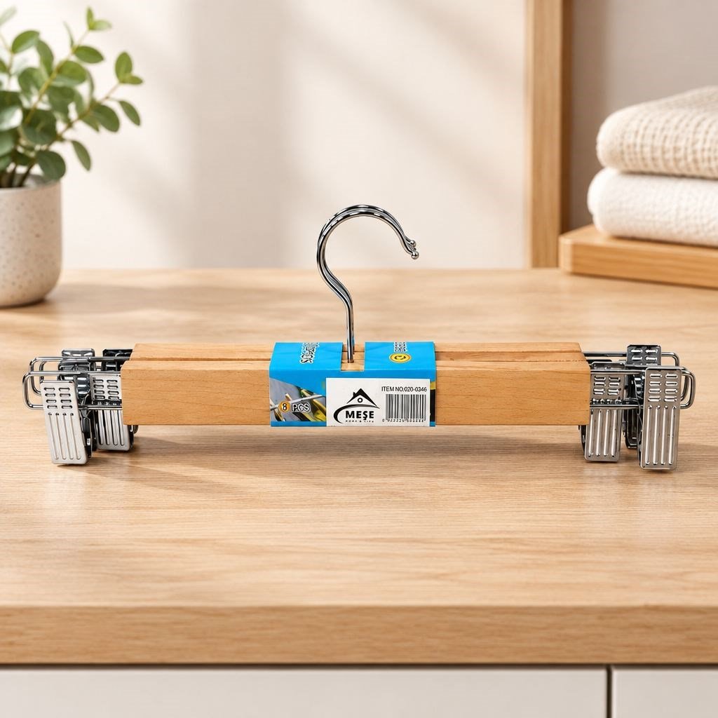 Ahşap Mandallı Etek Askısı 33 cm
