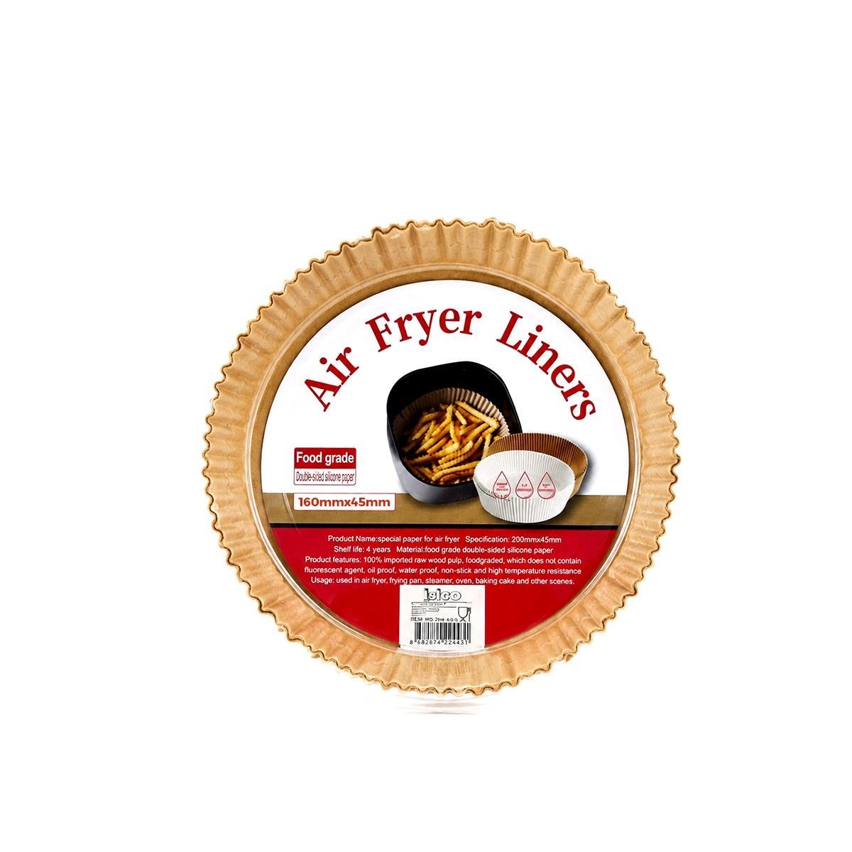 Air Fryer Kağıt Pişirme Kalıbı 16 cm (50'li)
